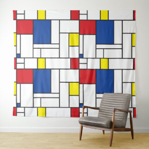 Mondriaan Minimalistische Geometrische De Stijl Mo Wandkleed