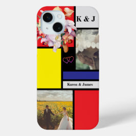 Mondriaan Minimalistische Geometrische gepersonali iPhone 15 Mini Hoesje