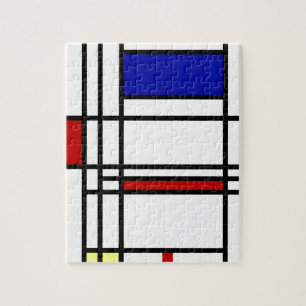 Mondriaan Modern Art ~ 8 x 10 Legpuzzel