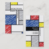 Mondriaan Moderne Eenvoudige Kunst Minimalistische Visitekaartje (Voorkant / Achterkant)