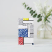 Mondriaan Moderne Eenvoudige Kunst Minimalistische Visitekaartje (Staand voorkant)