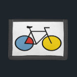 Mondriaan moderne kunst fiets cadeau portemonnee<br><div class="desc">De perfecte portemonnee voor iedereen die van fietsen houdt en van schoon, modern design houdt. Het ontwerp is een afbeelding van een klassieke motorfiets, geïnspireerd op het geometrische abstracte werk van Mondriaan met stevige kleurblokken in de wielen. De kleuren zijn blauw, geel en rood. Geweldig cadeau voor wielernoten. U kunt...</div>