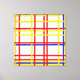 MONDRIAAN - NEW YORK CITY 1 - 1942 - De Stijl - Canvas Afdruk