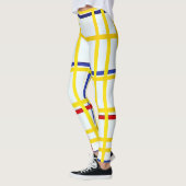 Mondriaan - New York City I, abstracte kunst Leggings (Links)