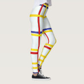 Mondriaan - New York City I, abstracte kunst Leggings (Rechts)