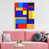 Mondriaan nr. 2 canvas afdruk (Insitu (Woonkamer))