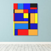 Mondriaan nr. 2 canvas afdruk (Insitu (Houten vloer))
