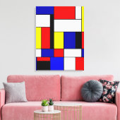 Mondriaan nr. 42 canvas afdruk (Insitu (Woonkamer))