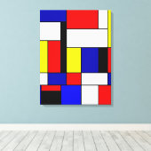 Mondriaan nr. 42 canvas afdruk (Insitu (Houten vloer))