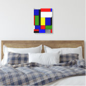 Mondriaan nr. 4 canvas afdruk (Insitu (Slaapkamer))