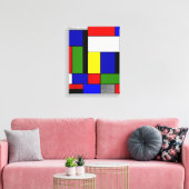 Mondriaan nr. 4 canvas afdruk (Insitu (Woonkamer))