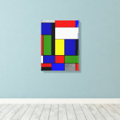 Mondriaan nr. 4 canvas afdruk (Insitu (Houten vloer))