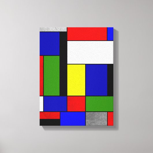 Mondriaan nr. 4 canvas afdruk (Voorkant)