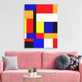 Mondriaan nr. 9 canvas afdruk (Insitu (Woonkamer))