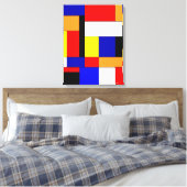 Mondriaan nr. 9 canvas afdruk (Insitu (Slaapkamer))