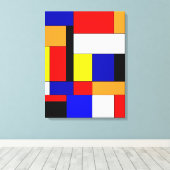 Mondriaan nr. 9 canvas afdruk (Insitu (Houten vloer))