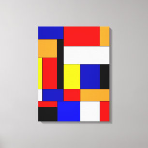 Mondriaan nr. 9 canvas afdruk