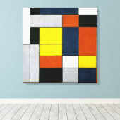Mondriaan - nr. VI, samenstelling nr. II Canvas Afdruk (Insitu (Houten vloer))