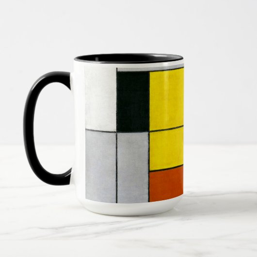 Mondriaan - nr. VI, samenstelling nr. II, Mok (Links)