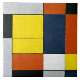 Mondriaan - nr. VI, samenstelling nr. II Tegeltje