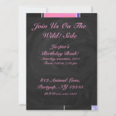 Mondriaan Paarse roze zwart afdrukken Kaart (Achterkant)