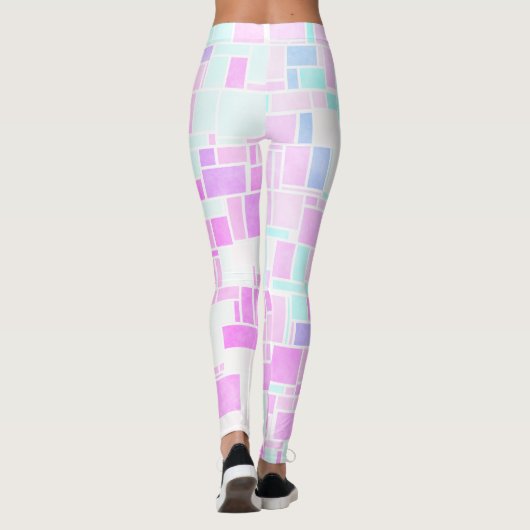 Mondriaan Pastel 2 Leggings (Achterkant)