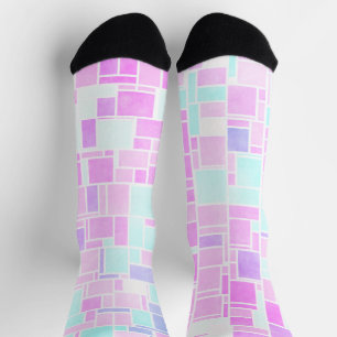 Mondriaan Pastel 2 Sokken