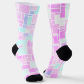 Mondriaan Pastel 2 Sokken (Gebogen)