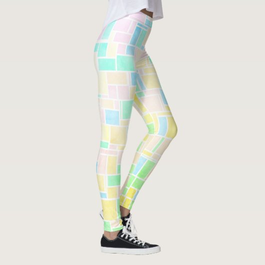 Mondriaan Pastel 3 Leggings (Rechts)