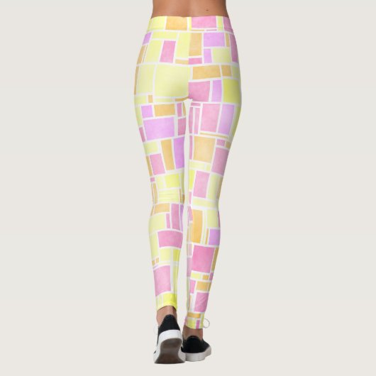 Mondriaan Pastel 4 Leggings (Achterkant)