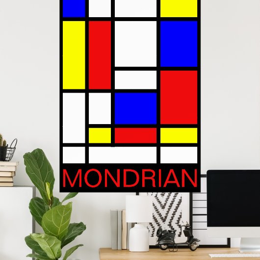 Mondriaan Poster (Thuiskantoor)