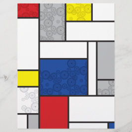 Mondriaan Retro Circles Minimalist de Stijl Mod Ar