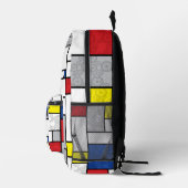 Mondriaan Retro Circles Minimalist de Stijl Mod Ar Bedrukte Rugzak (Rechts)