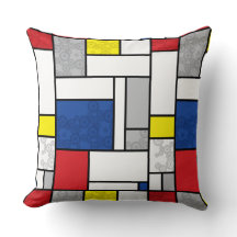Mondriaan Retro Circles Minimalist de Stijl Mod Ar