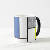 Mondriaan Retro Circles Minimalist de Stijl Mod Ar Magische Mok (Voorkant rechts)
