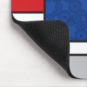 Mondriaan Retro Circles Minimalist de Stijl Mod Ar Muismat (Hoek)