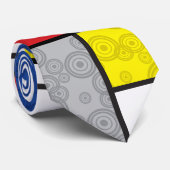 Mondriaan Retro Circles Minimalist de Stijl Mod Ar Stropdas (Opgerold)