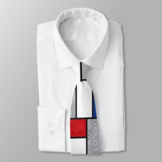 Mondriaan Retro Circles Minimalist de Stijl Mod Ar Stropdas (Gebonden)