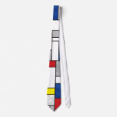 Mondriaan Retro Circles Minimalist de Stijl Mod Ar Stropdas (Voorkant)