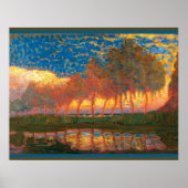 Mondriaan - Row van de Elf Poplars Poster (Voorkant)