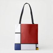 Mondriaan Samenstelling II in Rood, Blauw en Geel Tote Bag (Voorkant)