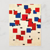 Mondriaan - Samenstelling in kleur A Briefkaart (Voorkant)