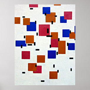 Mondriaan - Samenstelling in kleur A Poster