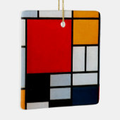 Mondriaan - Samenstelling met groot rood vliegtuig Keramisch Ornament (Rechts)