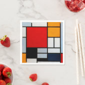 Mondriaan - Samenstelling met groot rood vliegtuig Servet (Insitu)