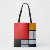 Mondriaan - Samenstelling met groot rood vliegtuig Tote Bag (Voorkant)