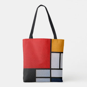 Mondriaan - Samenstelling met groot rood vliegtuig Tote Bag