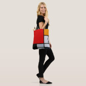 Mondriaan - Samenstelling met groot rood vliegtuig Tote Bag (Op model)