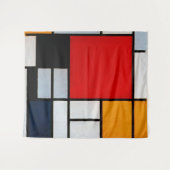 Mondriaan - Samenstelling met groot rood vliegtuig Wandkleed (Voorkant (horizontaal))