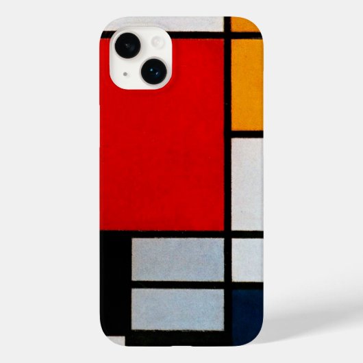 Mondriaan - Samenstelling met grote rode vliegtuig Case-Mate iPhone Case (Achterkant)